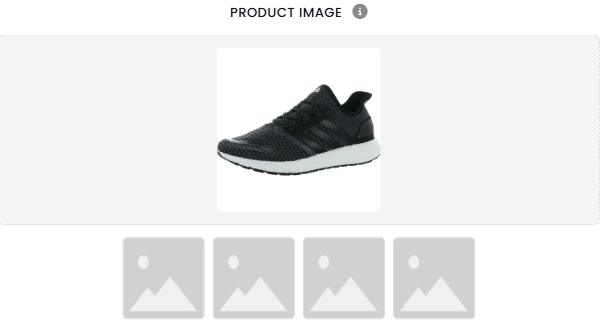 Product image upload interface with multiple image slots