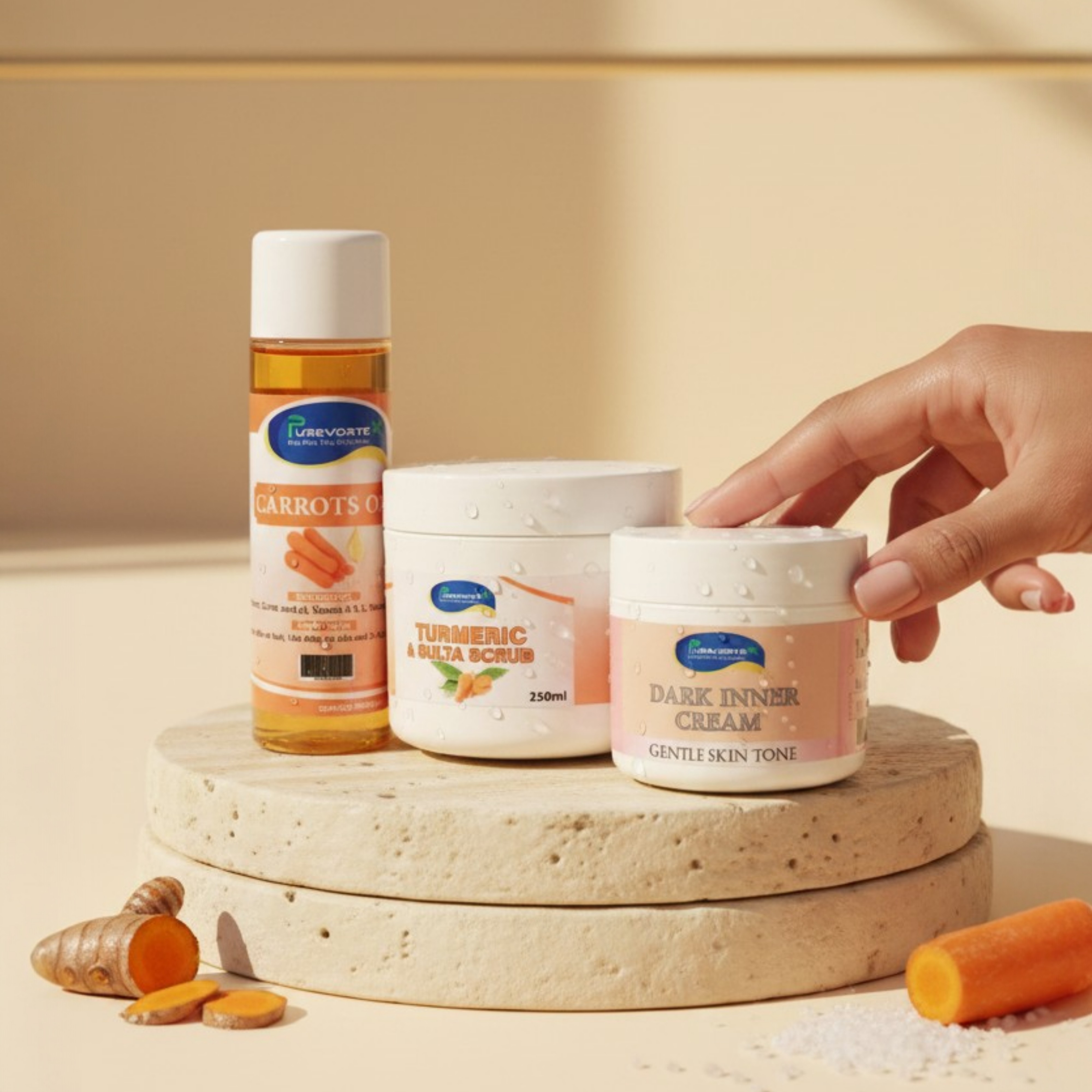 Dark Areas Care Combo with Carrot Oil for Skin